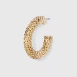 Twisted Texture Small Hoop Earrings - A New Dayâ„¢ Gold