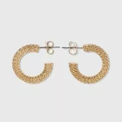 Twisted Texture Small Hoop Earrings - A New Day™ Gold -A New Day popular shop unnamed file 1015