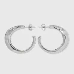 Shiny Flat Hammered Hoop Earrings - A New Day™ Gold -A New Day popular shop unnamed file 1028