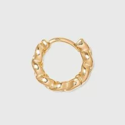 Mixed Plate Huggie Hoop Earring Set 3pc - A New Day™