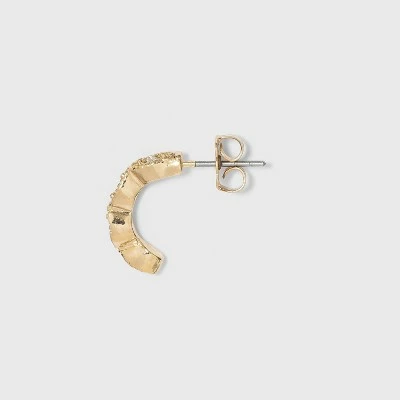 Crystal Glass Stud and Small Hoop Earring Set 8pc - A New Day™ Gold 3 Crystal Glass Stud and Small Hoop Earring Set 8pc - A New Day™ Gold