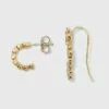 Crystal Glass Stud Small Hoop Earring Set 3pc - A New Day™ Gold -A New Day popular shop unnamed file 1082