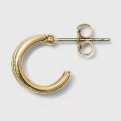 Ear Cuff and Hoop Earring Set 3pc - A New Day™ Gold