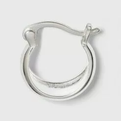 Sterling Silver Tapered Hoop Earrings - A New Day™ Silver