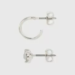 Zinc Stud Earring Set 8pc- A New Day™ Silver