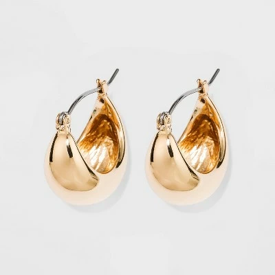 Zinc Hoop Earrings - A New Day™ Gold 4 Zinc Hoop Earrings - A New Day™ Gold - Image 2