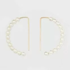 Pearl Drop Hoop Earrings - A New Day™ Gold -A New Day popular shop unnamed file 1186