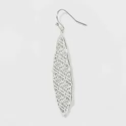 Filigree Drop Earrings - A New Day™ Silver