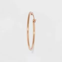 Two-Tone Sterling Silver Hoop Fine Jewelry Earring Set 2pc - A New Day™ Silver/Rose Gold