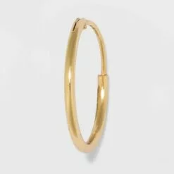 Gold Over Sterling Silver Endless Hoop Fine Jewelry Earring Set 3pc - A New Day™ Gold