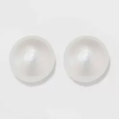 Sterling Silver Freshwater Pearl Stud Fine Jewelry Earrings - A New Day™ Silver/White -A New Day popular shop unnamed file 1225