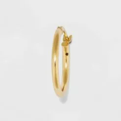 Gold Over Sterling Silver Hoop Fine Jewelry Earring Set 2pc - A New Day™ Gold