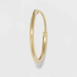 Gold Over Sterling Silver Endless Hoop Fine Jewelry Earring Set 3pc - A New Day™ Gold