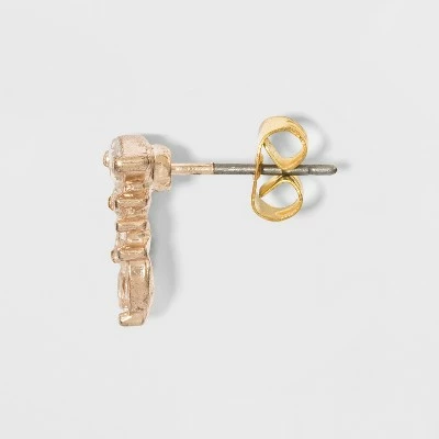 Cubic Zirconia Studs, Balls Multi Earring Set 8pc - A New Day™ Silver/Gold 3 Cubic Zirconia Studs, Balls Multi Earring Set 8pc - A New Day™ Silver/Gold