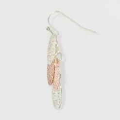 Filigree Chandelier Drop Earrings - A New Day™ Silver/Rose Gold