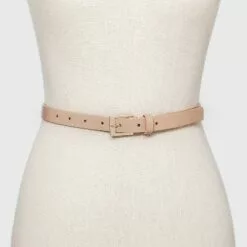 Women's 2 Fer with Lacing Buckle Belt - A New Day™ Moon Rock Green/Melon Ice