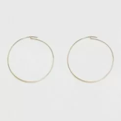 Large Flat Hoop Earrings - A New Day™ Gold