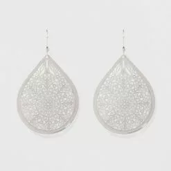 Women's Fashion Earring Filigree - A New Day™ Silver -A New Day popular shop unnamed file 1383