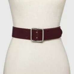 Women's Double Center Prong Belt - A New Day™ Burgundy