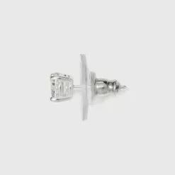 Women's Sterling Silver Cubic Zirconia Stud Earrings - A New Day™ Silver/Clear