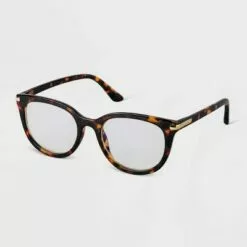 Women's Tortoise Shell Cateye Blue Light Filtering Reading Glasses - A New Day™ Brown