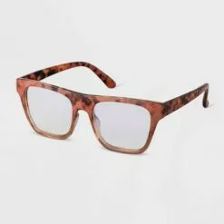 Women's Retro Blue Light Filtering Glasses - A New Day™ Tan/tortoise Shell