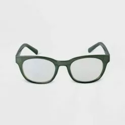 Women's Plastic Square Blue Light Filtering Glasses - A New Day™ Dark Green -A New Day popular shop unnamed file 1498