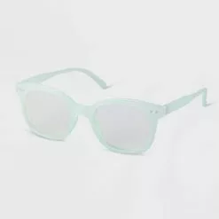 Women's Square Blue Light Filtering Glasses - A New Day™ Light Mint Green