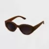 Women's Plastic Oval Sunglasses - A New Day™ Brown -A New Day popular shop unnamed file 1581