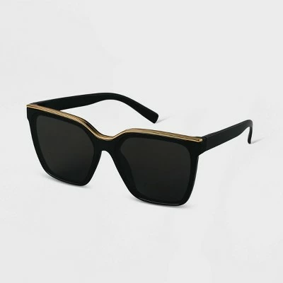 Women's Plastic Square Sunglasses - A New Day™ Black 3 Women's Plastic Square Sunglasses - A New Day™ Black