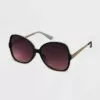 Women's Oversized Angular Butterfly Sunglasses - A New Day™ Black -A New Day popular shop unnamed file 1628