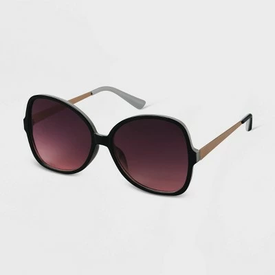 Women's Oversized Angular Butterfly Sunglasses - A New Day™ Black 3 Women's Oversized Angular Butterfly Sunglasses - A New Day™ Black