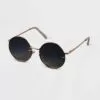 Women's Oversized Metal Round Sunglasses - A New Day™ Gold
