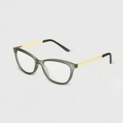 Women's Blue Light Filtering Butterfly Glasses - A New Day™ Peach Orange