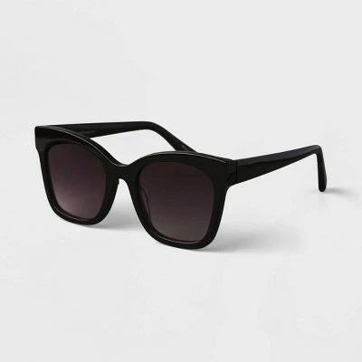 Women's Acetate Square Sunglasses - A New Day™ Black 3 Women's Acetate Square Sunglasses - A New Day™ Black