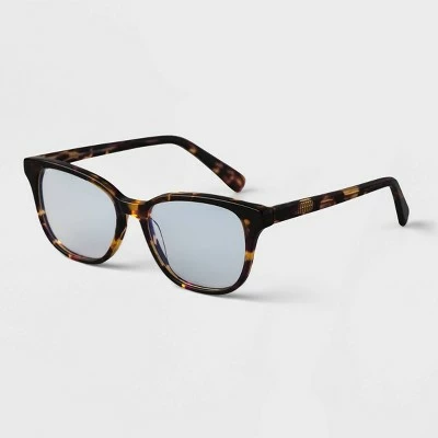 Women's Tortoise Print Square Blue Light Filtering Acetate Glasses - A New Day™ Brown 3 Women's Tortoise Print Square Blue Light Filtering Acetate Glasses - A New Day™ Brown