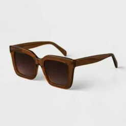 Women's Acetate Oversized Square Sunglasses - A New Day™ Brown