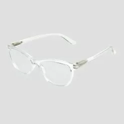 Women's Crystal Cateye Blue Light Filtering Glasses - A New Day™ Clear