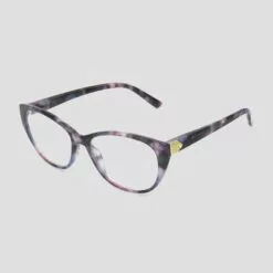 Women's Cateye Blue Light Filtering Glasses - A New Day™ Black/Pink