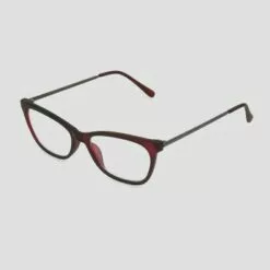 Women's Cateye Blue Light Filtering Glasses - A New Day™ Red/Wine