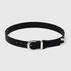 Women's Trouser Belt with Metal Loop - A New Day™ Black -A New Day popular shop unnamed file 184