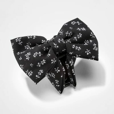 Floral Bow Claw Hair Clip - A New Day™ Black 5 Floral Bow Claw Hair Clip - A New Day™ Black - Image 4