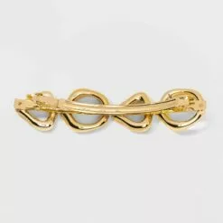 Molten Metal Hair Barrette - A New Day™ Gold
