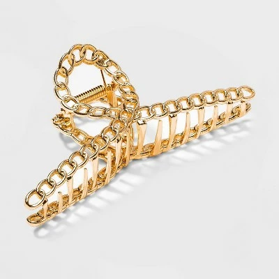 Chain Claw Hair Clip - A New Day™ Gold 3 Chain Claw Hair Clip - A New Day™ Gold