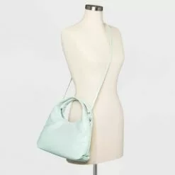 Soft Trapezoid Shoulder Bag - A New Day™ Mint Green