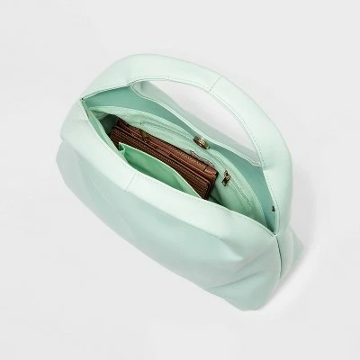 Soft Trapezoid Shoulder Bag - A New Day™ Mint Green 3 Soft Trapezoid Shoulder Bag - A New Day™ Mint Green - Image 2