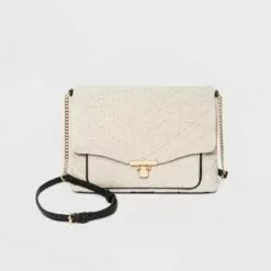 Quilted Boxy Crossbody Bag - A New Day™ White -A New Day popular shop unnamed file 1942