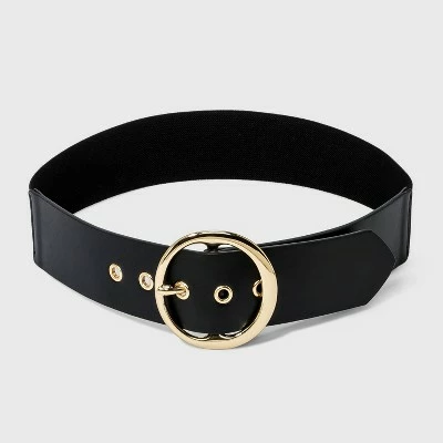 Women's Round Buckle Belt - A New Day™ Black 6 Women's Round Buckle Belt - A New Day™ Black - Image 4