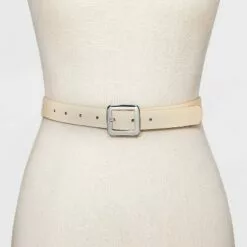 Women's Chunky Center Bar Belt - A New Day™ Light Yellow