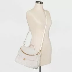 Quilted Top Handle Satchel Handbag - A New Day™ Blue